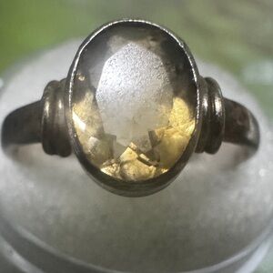 925 Sterling Silver Ring with Citrine sz 7